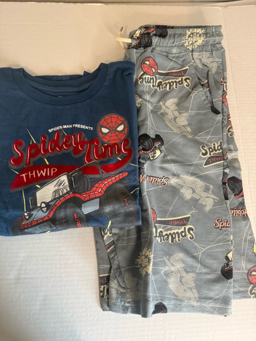 Marvel Spiderman Navy Blue and Gray Kids Pajama Set(New)‎ no tags